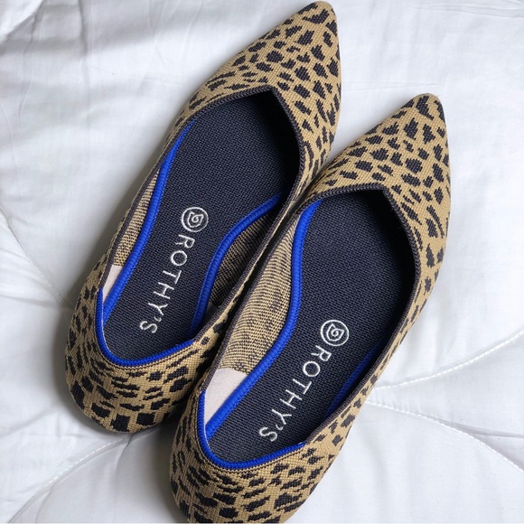 Rothy’s “The Point” leopard print flats. Excellent used condition - Picture 2 of 9
